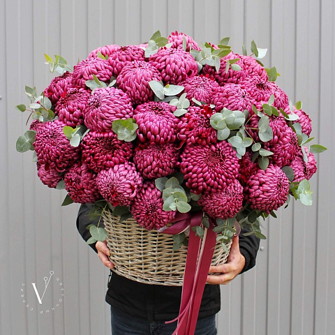 Корзина с одноголовой хризантемой VIP - изображение 2