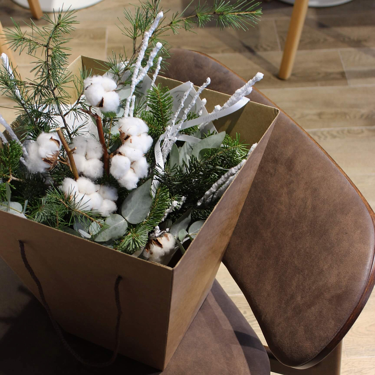 Сборный букет микс из хвои "Зима"