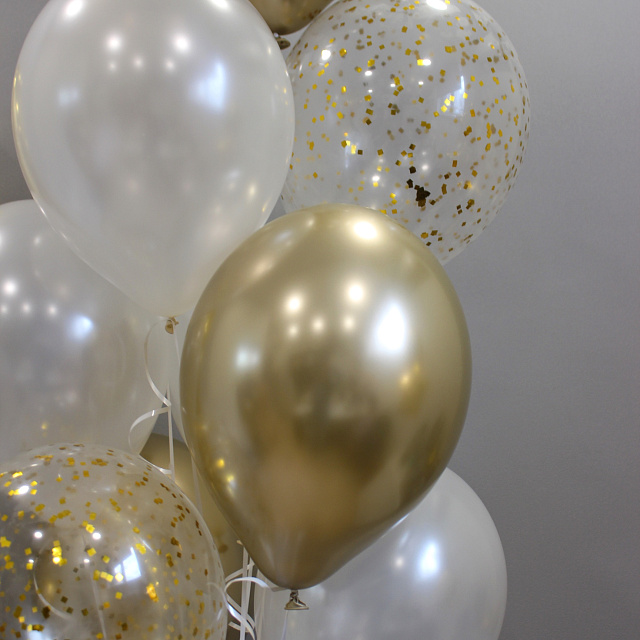Фольгированные шары : Золотой набор с цифрой