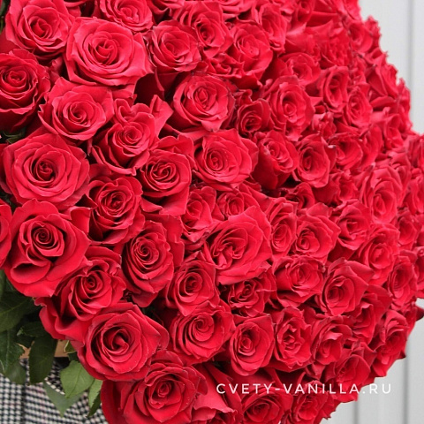 Дорогие букеты : 101 высокая роза 90 см "Explorer"