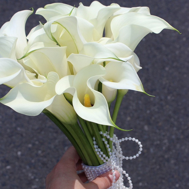 Цветы на праздник: Букет невесты «Каллы»