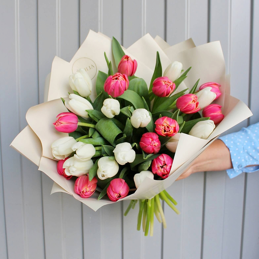 Букет тюльпанов микс Rose
