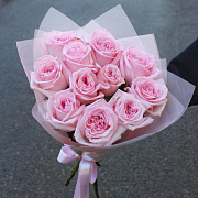 11 роз Pink O'Hara