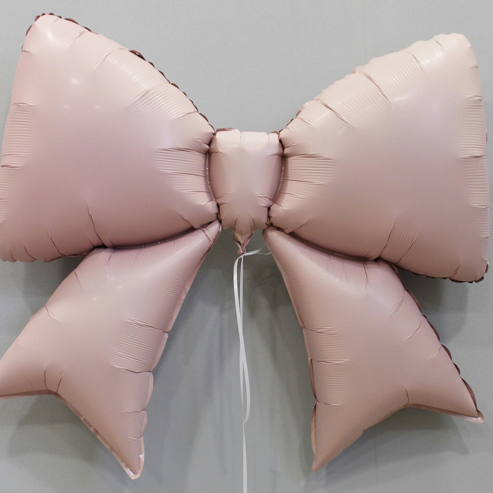 Шар розовый бант
