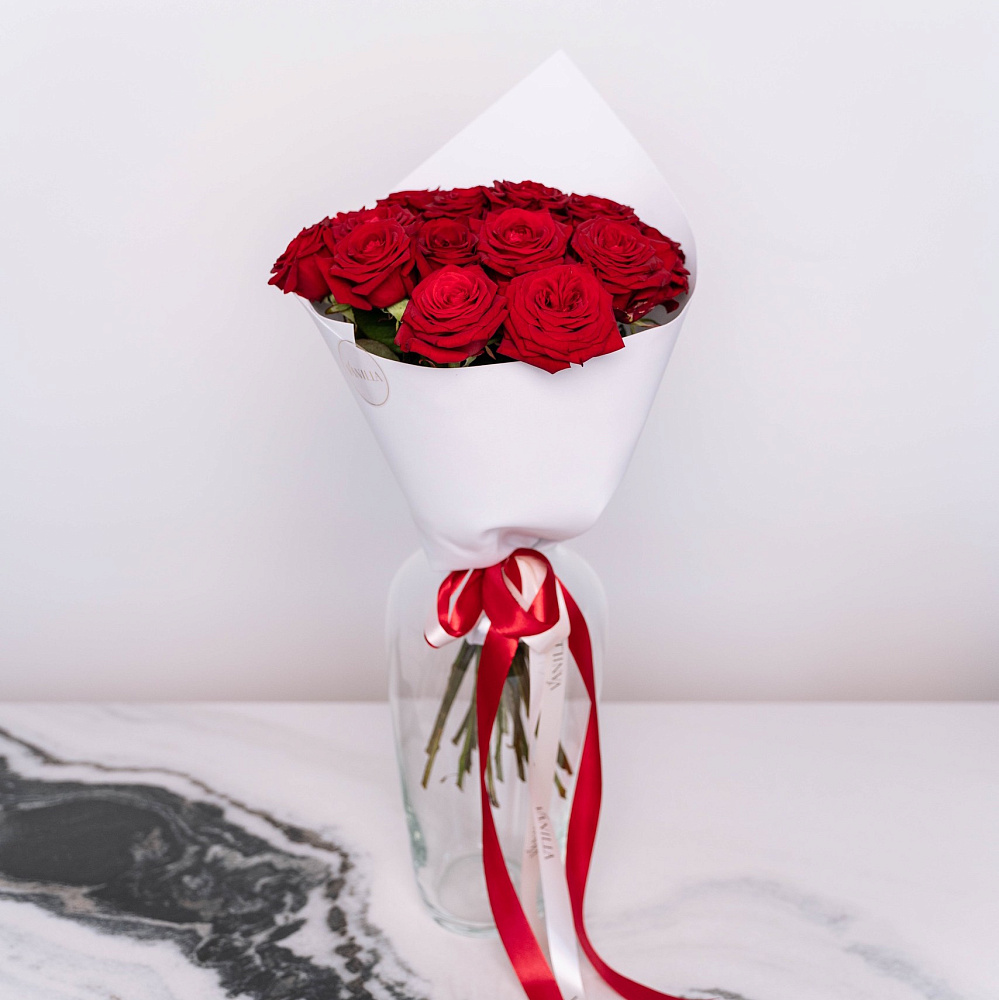 Стеклянная ваза для букета 32 см