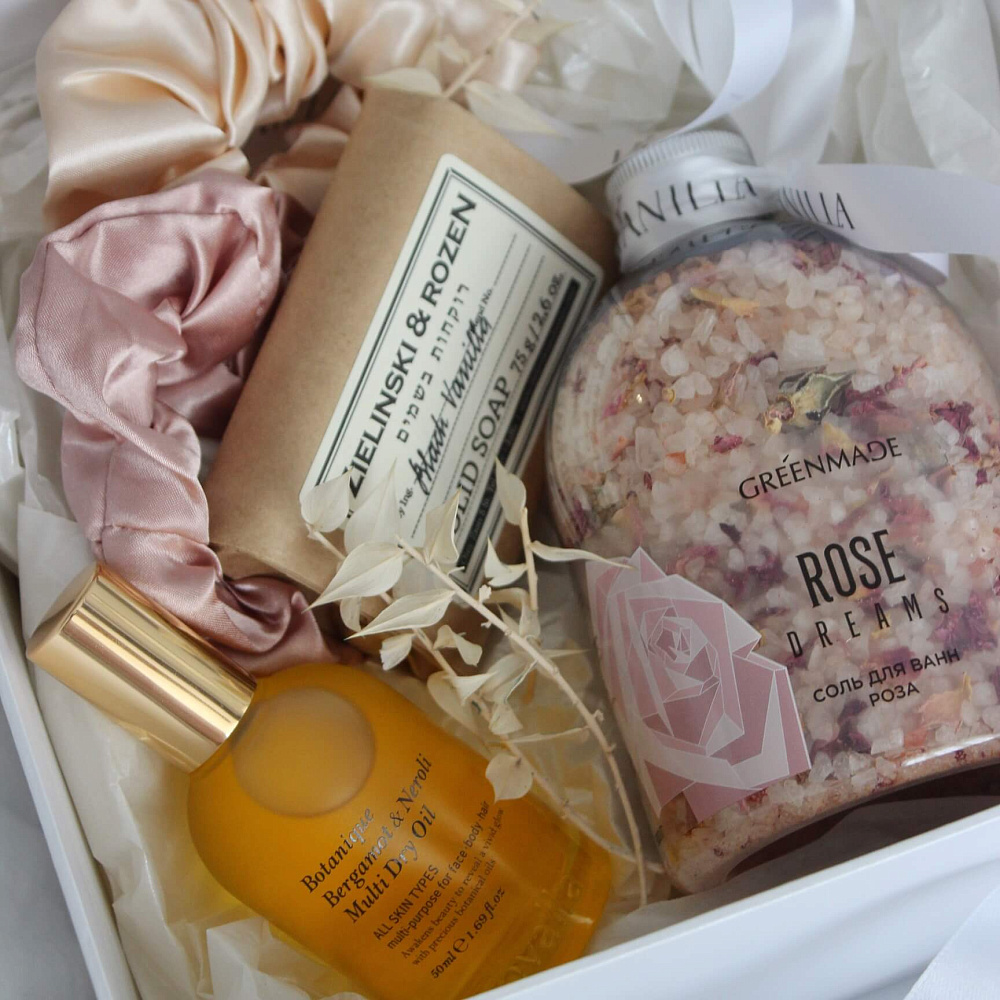 Крафтовый бокс с косметикой Rose
