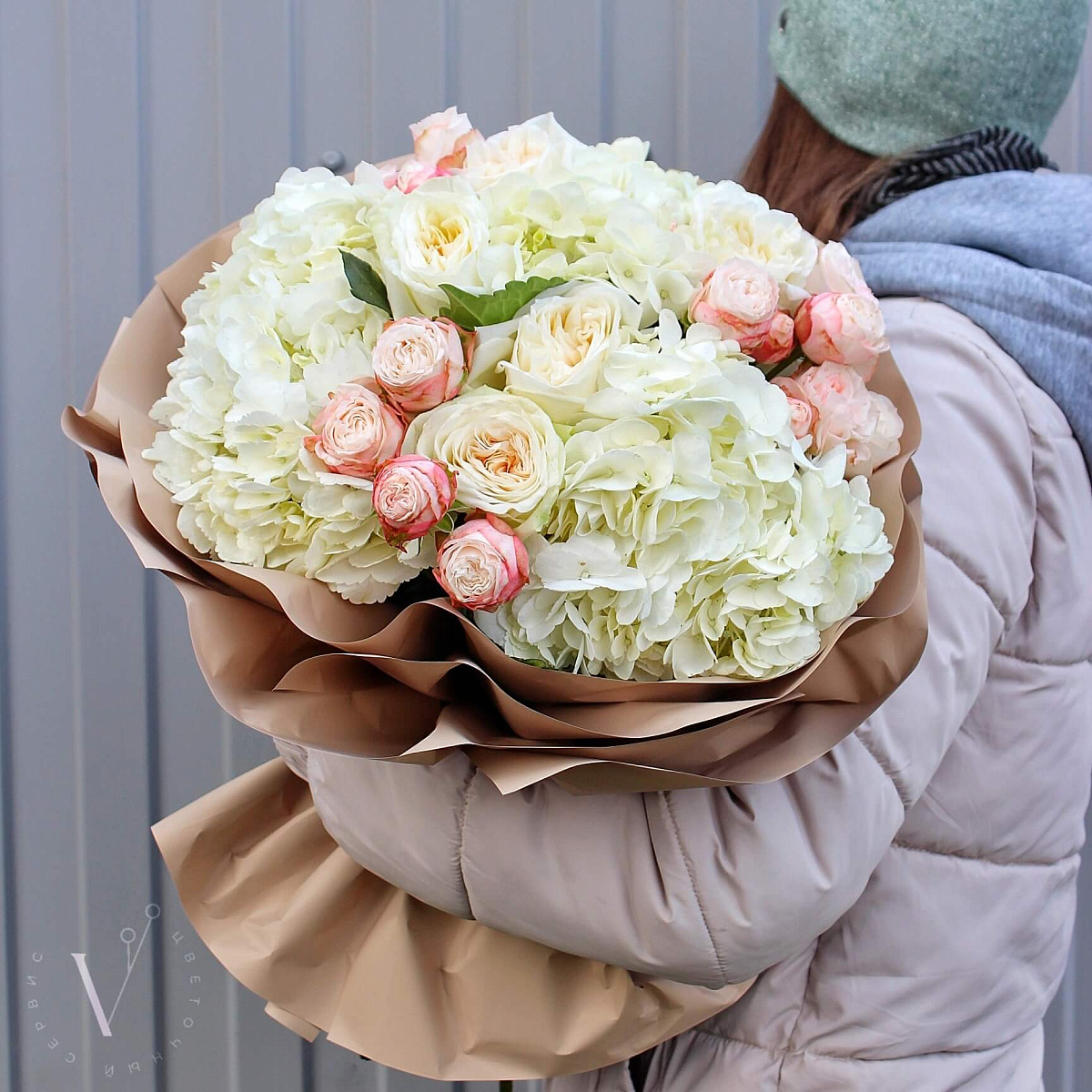 Стильный сборный букет "Охара"