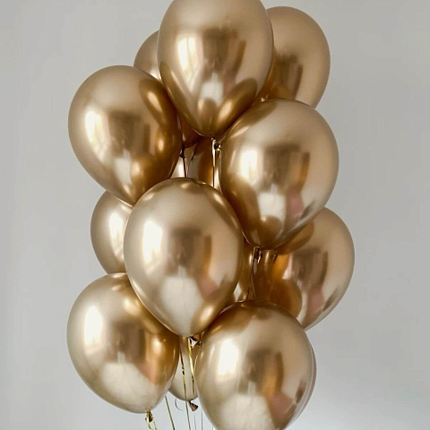 Связка золотых шаров хром - изображение 2