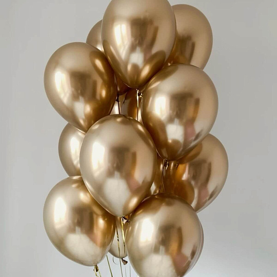 Связка золотых шаров хром - изображение 2