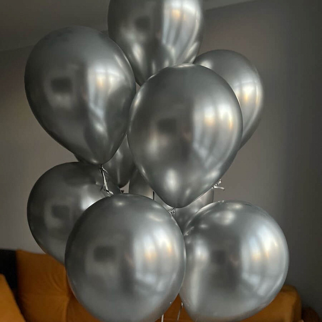 Связка серебряных хромированных шаров - изображение 2