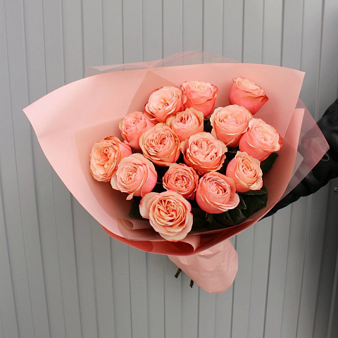 15 пионовидных роз Kahala 60 см - изображение 2