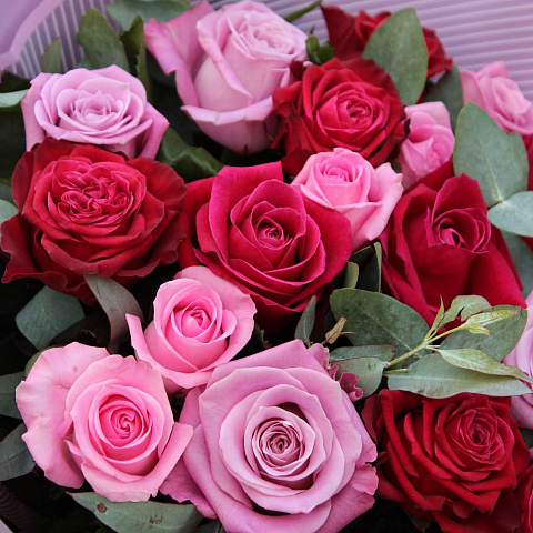 Букет из роз 50 см: 21 Роза Микс 