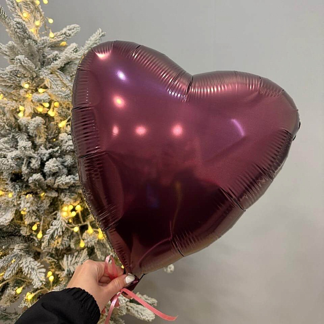 Шар сердце "Темная вишня" - изображение 2