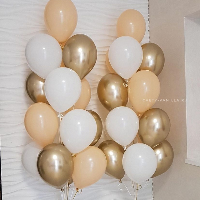 Нежно-золотые фонтаны шаров - изображение 2