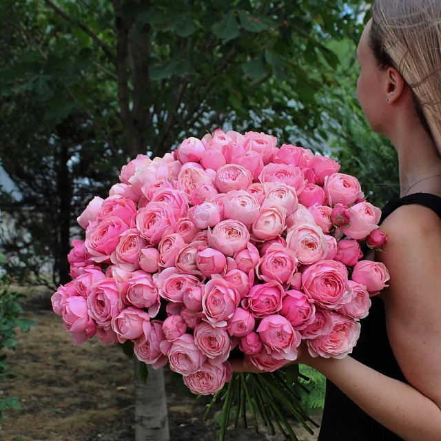 Букет из пионовидной розы Silva Pink - изображение 2