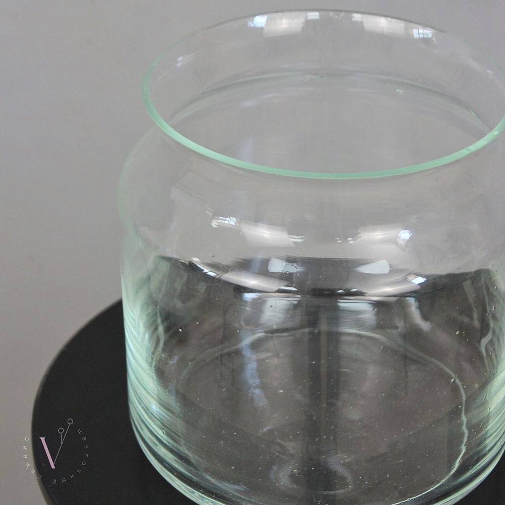 Стеклянная ваза для цветов 19 см