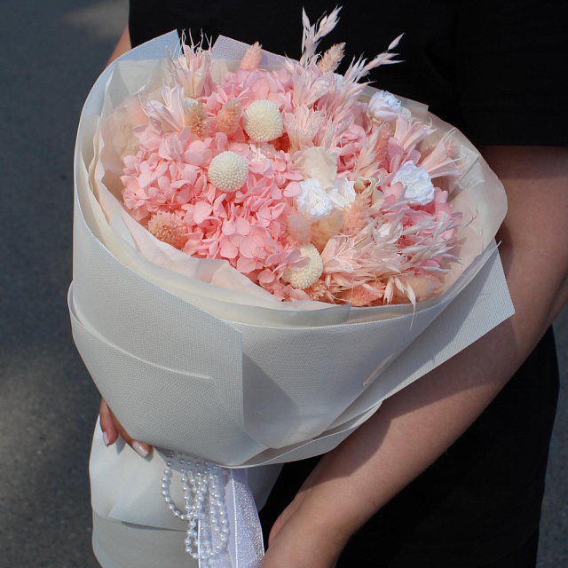 Нежный букет с сухоцветами - изображение 2