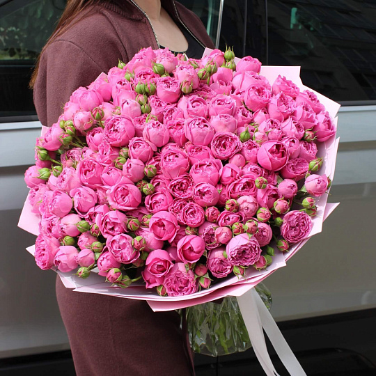 Букет из пионовидной кустовой розы - изображение 2