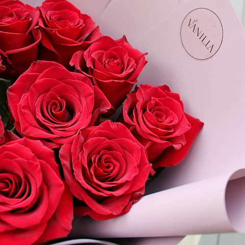 Цветы на 1 сентября: Букет из 9 роз Explorer 80 см