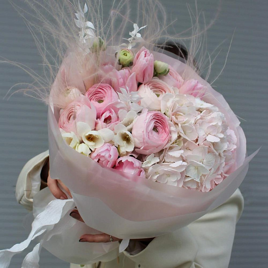 Авторский букет из микса цветов - изображение 2