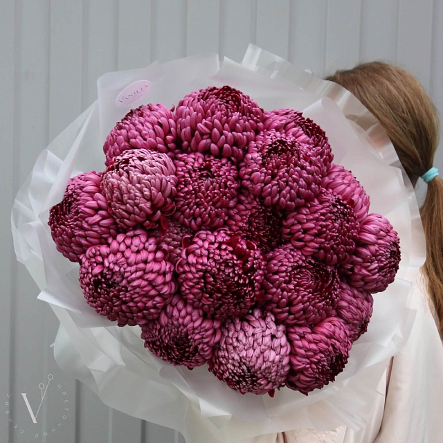 19 хризантем Бигуди Перпл - изображение 2