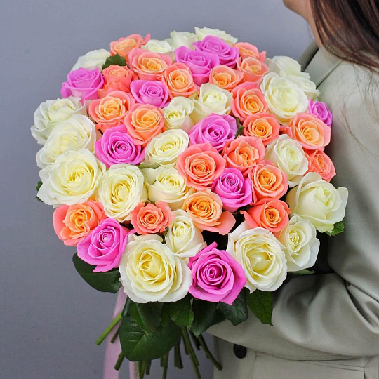 51 роза микс 50 см - изображение 2