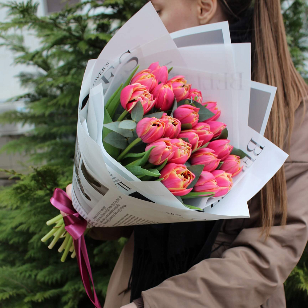 Микс букет с тюльпанами "Нежный"