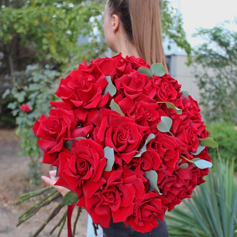 Букет из 21 французской розы - изображение 2