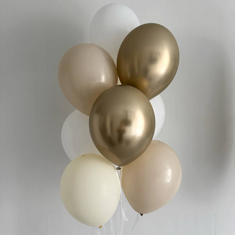 Связка гелиевых шаров "Золотой песок"