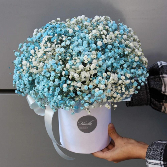 Голубое облако гипсофилы в цилиндре - изображение 2