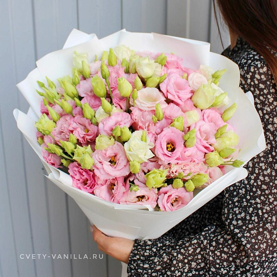 Букет из розовой эустомы - изображение 2
