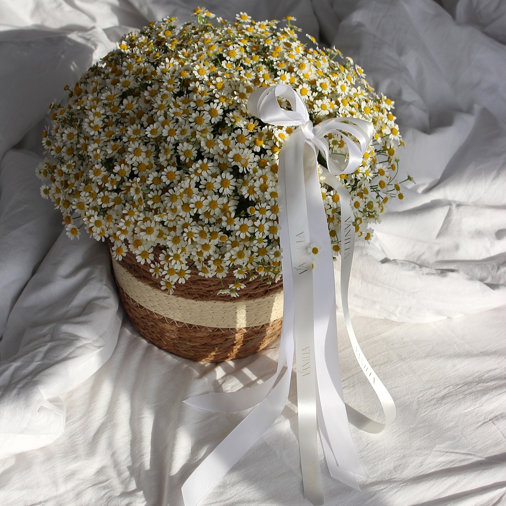 Корзинка с ромашками