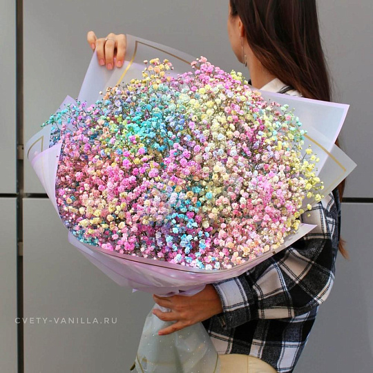 Букет из радужной гипсофилы Medium - изображение 2