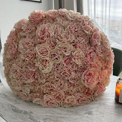 Букет из 75 импортных роз Пинк Мондиаль - изображение 2