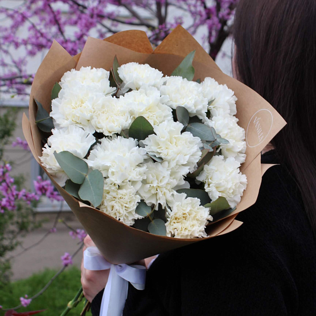 Стильный букет из гвоздик - изображение 2