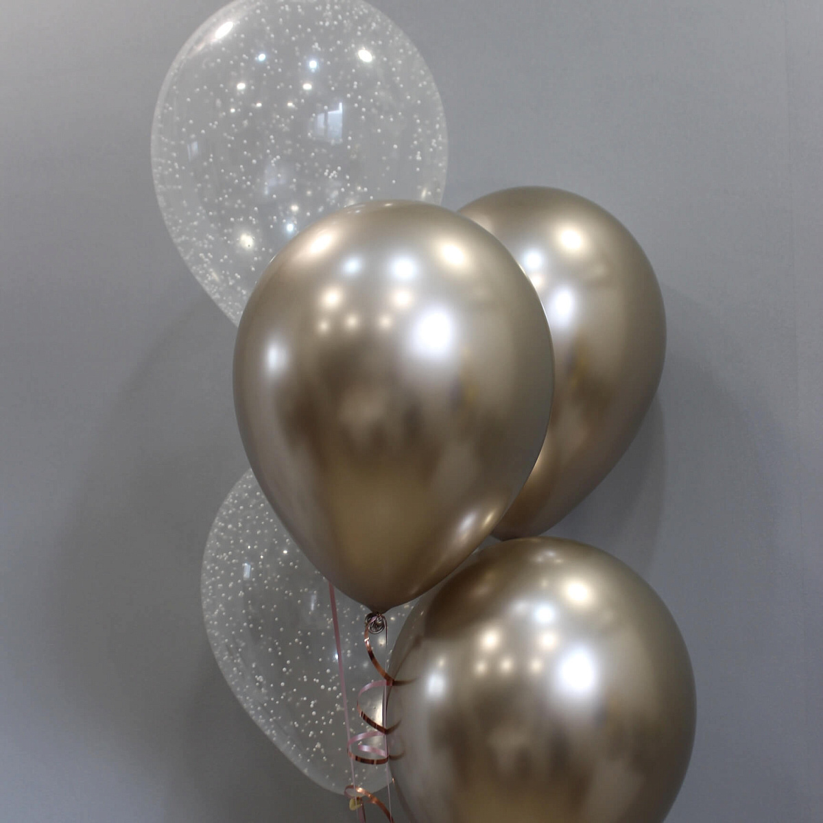 Связка из 5 шаров Шампань