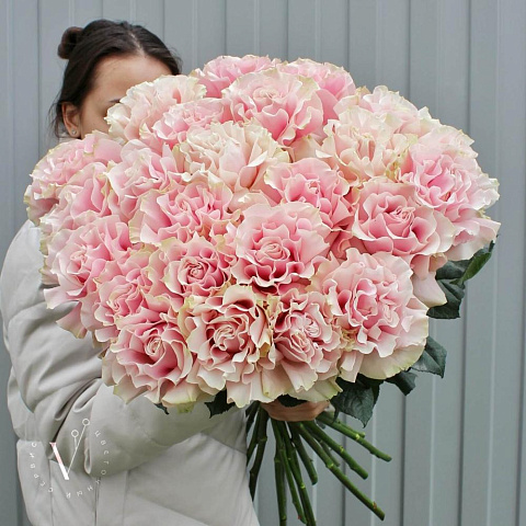 Букет из 25 роз Pink Mondial - изображение 2