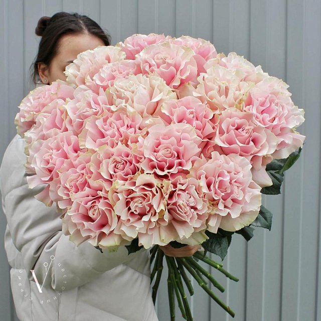 Букет из 25 роз Pink Mondial - изображение 2