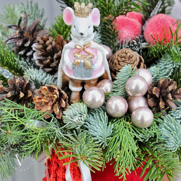 Шляпная коробка новогодняя Merry Christmas