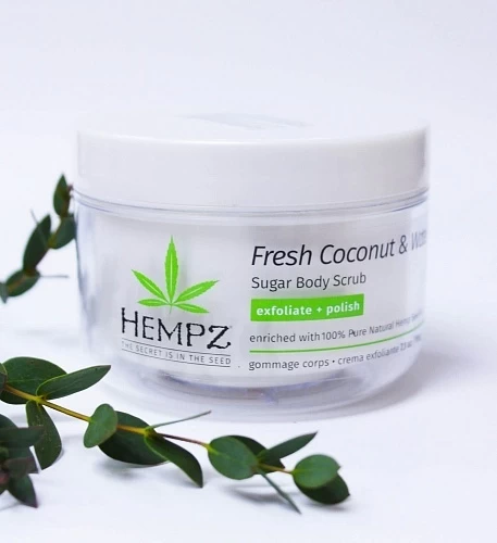 Сахарный скраб для тела Кокос-Арбуз "HEMPZ"