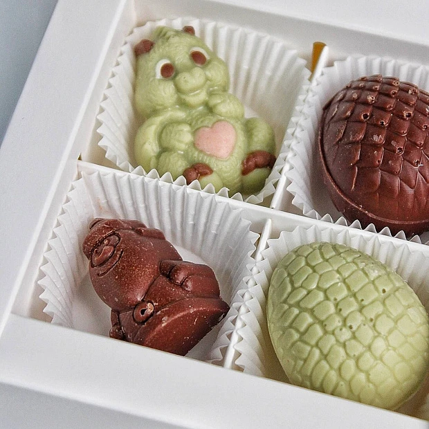 Шоколадный набор конфет "Новогодний" 4шт.