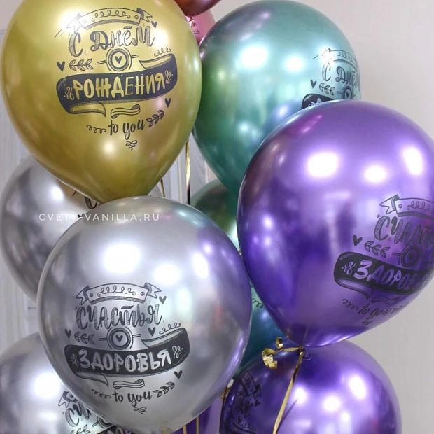Хромированные шары на день рождения