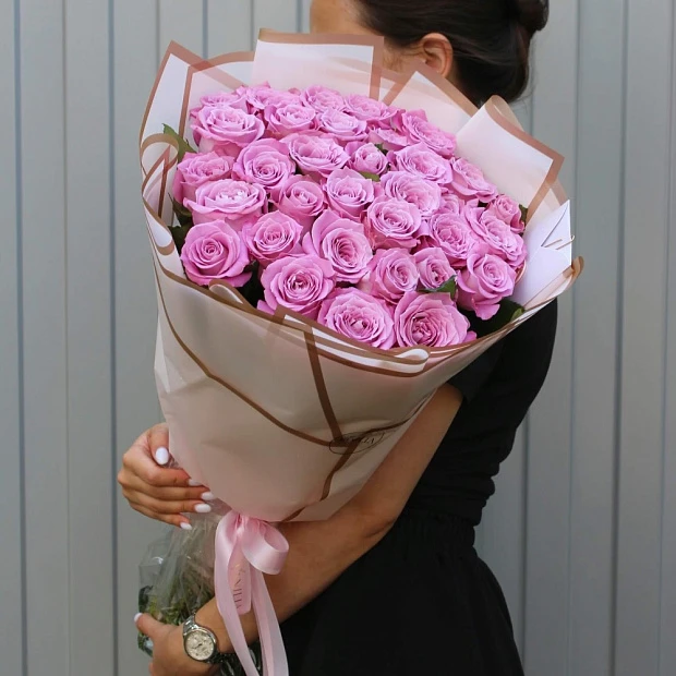 Букет из 33 розовых роз 60 см