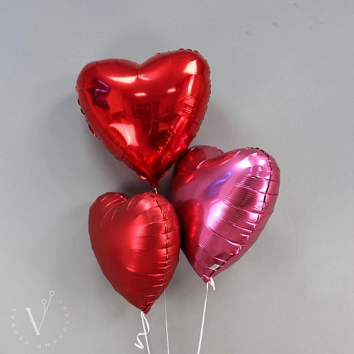 Набор из 3 шаров "Сердца"